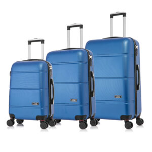 סט 3 מזוודות קשיחות ABS בגדלים 20, 24 ו-28 אינצ’ ב 3 צבעים לבחירה מסדרת DXB